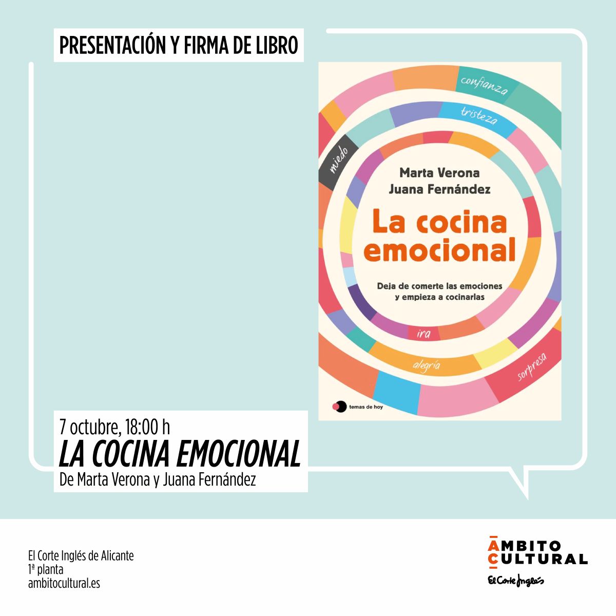 Presentación y firma de 'Cocina Emocional' de Verónica Verona y Juana Fernández